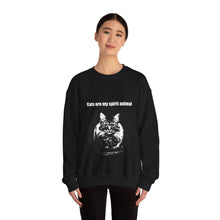 Load image into Gallery viewer, &quot;Cats are my spirit animal&quot; 001 Black &amp; White Collection - Unisex Heavy Blend™ Crewneck Sweatshirt