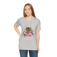 Load image into Gallery viewer, Claudia Floral Cat Tshirt, Cat Lover Tshirt, Gift for Cat Lover, Cat Mom, Cat Lady Gift, Floral Cat, Floral Cat Shirt, Tabby Cat Shirt