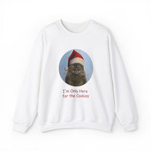 Load image into Gallery viewer, I&#39;m Only Here for the Cookies, Christmas Cat Sweatshirt,Cat Lover Sweatshirt,Christmas Gift for Cat Lover,Cat Mom,Cat Lady Gift, Christmas Tabby Cat Sweatshirt