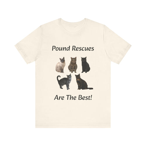 Pound Rescues Are The Best, 001, Cat Tshirt, Cat Lover Tshirt, Gift for Cat Lover, Cat Mom, Cat Lady Gift, Floral Cat Shirt