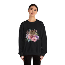 Load image into Gallery viewer, Claudia Floral Cat,Cat Sweatshirt,Cat Lover Sweatshirt,Gift for Cat Lover,Cat Mom,Cat Lady Gift, Floral Cat Sweatshirt, Tabby Cat Sweatshirt