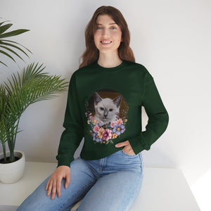 Happy Place - Art by Bruce Strickland - 001 -Cat Sweatshirt,Cat Lover Sweatshirt,Gift for Cat Lover,Funny Sweatshirt,Cat Mom