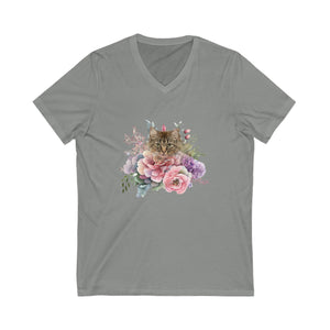 Claudia Floral Short Sleeve Tee V-Neck