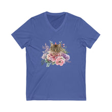 Load image into Gallery viewer, Claudia Floral Short Sleeve Tee V-Neck