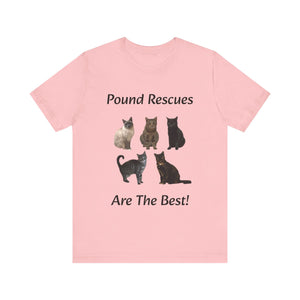 Pound Rescues Are The Best, 001, Cat Tshirt, Cat Lover Tshirt, Gift for Cat Lover, Cat Mom, Cat Lady Gift, Floral Cat Shirt