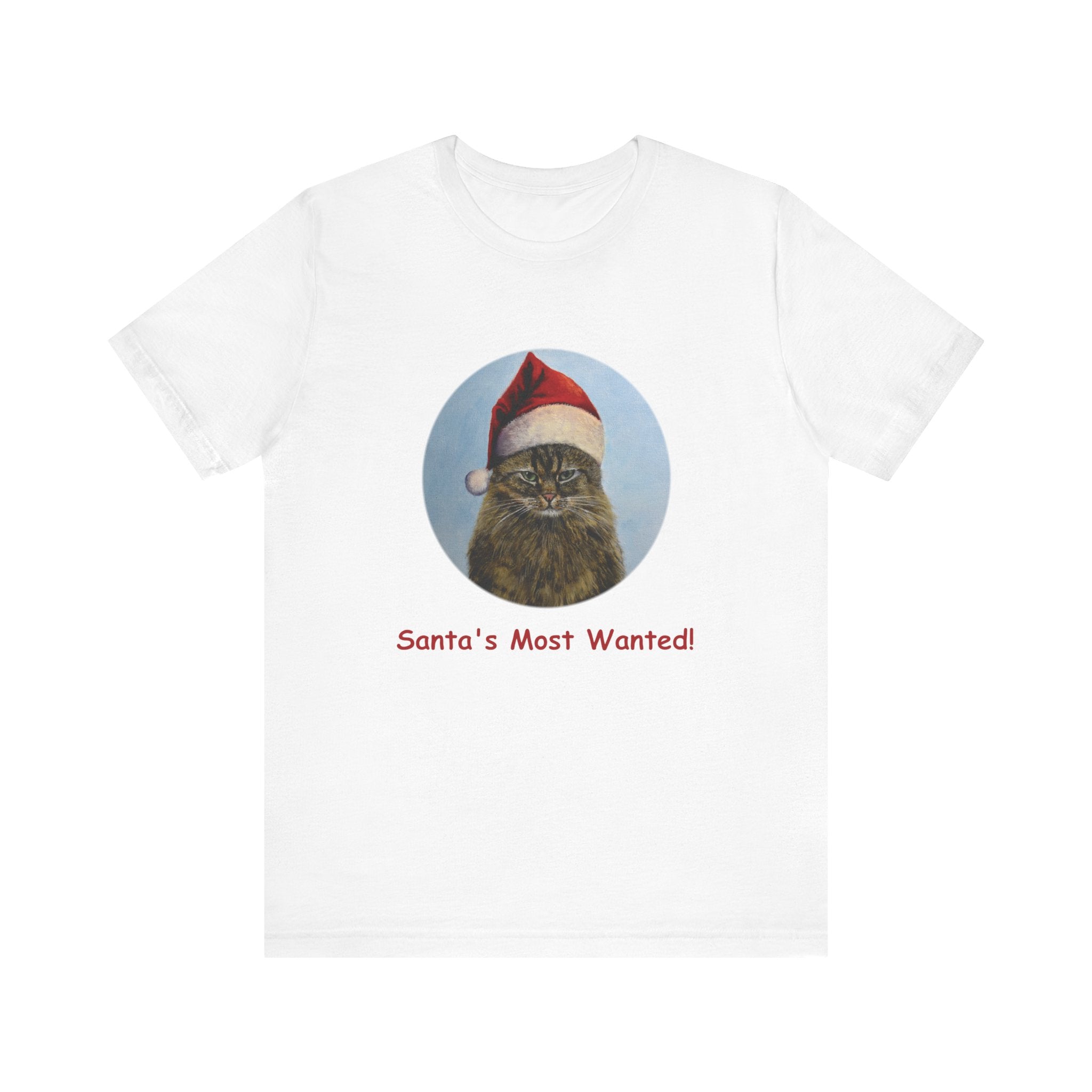 Santa's Most Wanted Christmas Cat Tshirt, Christmas Cat Shirt, Cat T-shirt,  Cat Lover T-shirt, Cat Lady Tshirt, Christmas Gift for Cat Lover,Cat Mom