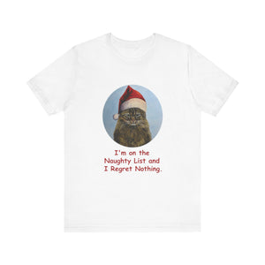 I'm on the Naughty List Christmas Cat Tshirt, Christmas Cat Shirt, Cat T-shirt, Cat Lover T-shirt, Cat Lady Tshirt, Christmas Gift for Cat Lover,Cat Mom