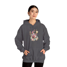 Load image into Gallery viewer, Pearl Floral Cat Hoodie, Cat Hoodie, Floral Hoodie, Cat Lover Hoodie, Cat Gift, Cat Lady Gift, Cat Lover Hoodie