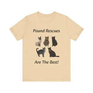 Pound Rescues Are The Best, 001, Cat Tshirt, Cat Lover Tshirt, Gift for Cat Lover, Cat Mom, Cat Lady Gift, Floral Cat Shirt