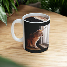 Load image into Gallery viewer, &quot;Purrfect View&quot; Ceramic Mug 11oz featuring the art of Bruce Strickland
