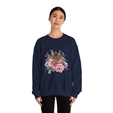 Load image into Gallery viewer, Claudia Floral Cat,Cat Sweatshirt,Cat Lover Sweatshirt,Gift for Cat Lover,Cat Mom,Cat Lady Gift, Floral Cat Sweatshirt, Tabby Cat Sweatshirt