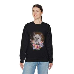 Happy Place - Art by Bruce Strickland - 001 -Cat Sweatshirt,Cat Lover Sweatshirt,Gift for Cat Lover,Funny Sweatshirt,Cat Mom