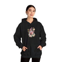 Load image into Gallery viewer, Pearl Floral Cat Hoodie, Cat Hoodie, Floral Hoodie, Cat Lover Hoodie, Cat Gift, Cat Lady Gift, Cat Lover Hoodie