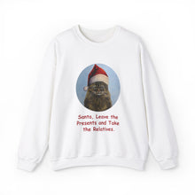 Load image into Gallery viewer, Santa Leave the Presents, Christmas Cat Sweatshirt,Cat Lover Sweatshirt,Christmas Gift for Cat Lover,Cat Mom,Cat Lady Gift, Christmas Tabby Cat Sweatshirt