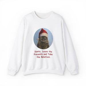 Santa Leave the Presents, Christmas Cat Sweatshirt,Cat Lover Sweatshirt,Christmas Gift for Cat Lover,Cat Mom,Cat Lady Gift, Christmas Tabby Cat Sweatshirt