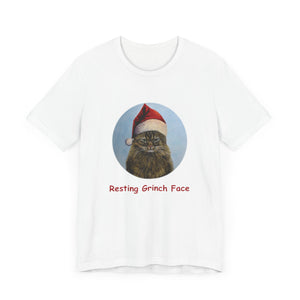 Resting Grinch Face Christmas Cat Tshirt, Christmas Cat Shirt, Cat T-shirt, Cat Lover T-shirt, Cat Lady Tshirt, Christmas Gift for Cat Lover,Cat Mom