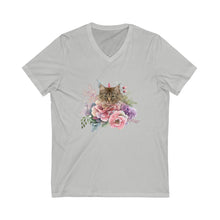 Load image into Gallery viewer, Claudia Floral Short Sleeve Tee V-Neck