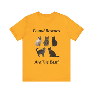 Pound Rescues Are The Best, 001, Cat Tshirt, Cat Lover Tshirt, Gift for Cat Lover, Cat Mom, Cat Lady Gift, Floral Cat Shirt