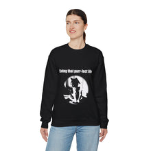 Load image into Gallery viewer, &quot;Living that purr-fect life&quot; 002 Black &amp; White Collection - Unisex Heavy Blend™ Crewneck Sweatshirt