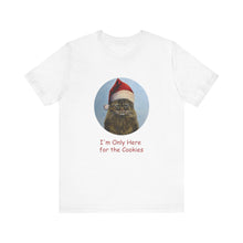 Load image into Gallery viewer, I&#39;m Only Here for the Cookies Christmas Cat Tshirt, Christmas Cat Shirt, Cat T-shirt, Cat Lover T-shirt, Cat Lady Tshirt, Christmas Gift for Cat Lover,Cat Mom