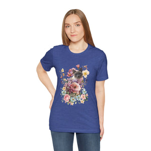 Siamese Pearl Floral Cat, Cat Tshirt Flowers,Floral Cat Shirt, Cat T-shirt, Cat Lover T-shirt, Cat Lady Tshirt, Gift for Cat Lover,Cat Mom