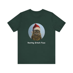 Resting Grinch Face Christmas Cat Tshirt, Christmas Cat Shirt, Cat T-shirt, Cat Lover T-shirt, Cat Lady Tshirt, Christmas Gift for Cat Lover,Cat Mom