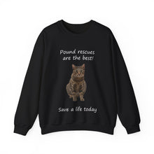 Load image into Gallery viewer, Pound rescues are the best - 002 -Cat Sweatshirt,Cat Lover Sweatshirt,Gift for Cat Lover,Funny Sweatshirt,Cat Mom