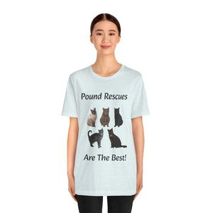 Pound Rescues Are The Best, 001, Cat Tshirt, Cat Lover Tshirt, Gift for Cat Lover, Cat Mom, Cat Lady Gift, Floral Cat Shirt