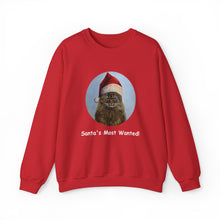 Load image into Gallery viewer, Santa&#39;s Most Wanted, Christmas Cat Sweatshirt,Cat Lover Sweatshirt,Christmas Gift for Cat Lover,Cat Mom,Cat Lady Gift, Christmas Tabby Cat Sweatshirt