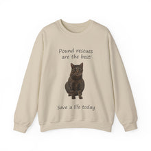 Load image into Gallery viewer, Pound rescues are the best - 002 -Cat Sweatshirt,Cat Lover Sweatshirt,Gift for Cat Lover,Funny Sweatshirt,Cat Mom