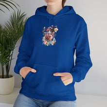 Load image into Gallery viewer, Pearl Floral Cat Hoodie, Cat Hoodie, Floral Hoodie, Cat Lover Hoodie, Cat Gift, Cat Lady Gift, Cat Lover Hoodie