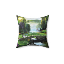 Load image into Gallery viewer, &quot;Morning in Elkmont&quot; Throw Pillow -  featuring the art of Bruce Strickland