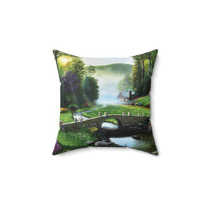 "Morning in Elkmont" Throw Pillow -  featuring the art of Bruce Strickland