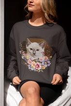 Load image into Gallery viewer, Happy Place - Art by Bruce Strickland - 001 -Cat Sweatshirt,Cat Lover Sweatshirt,Gift for Cat Lover,Funny Sweatshirt,Cat Mom